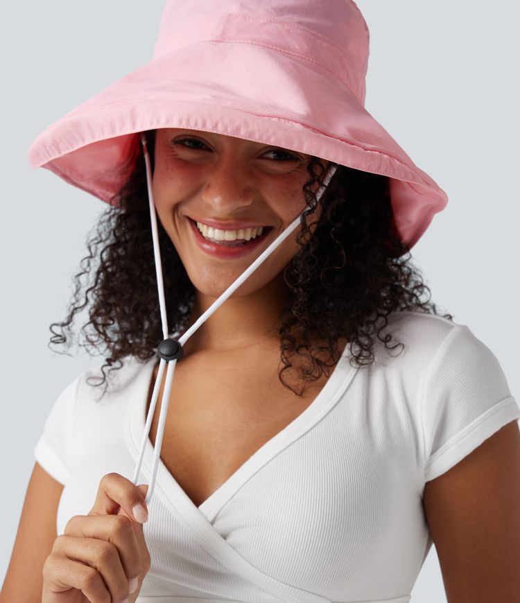 Wide Brim Adjustable Casual Sun Hat-UPF40+