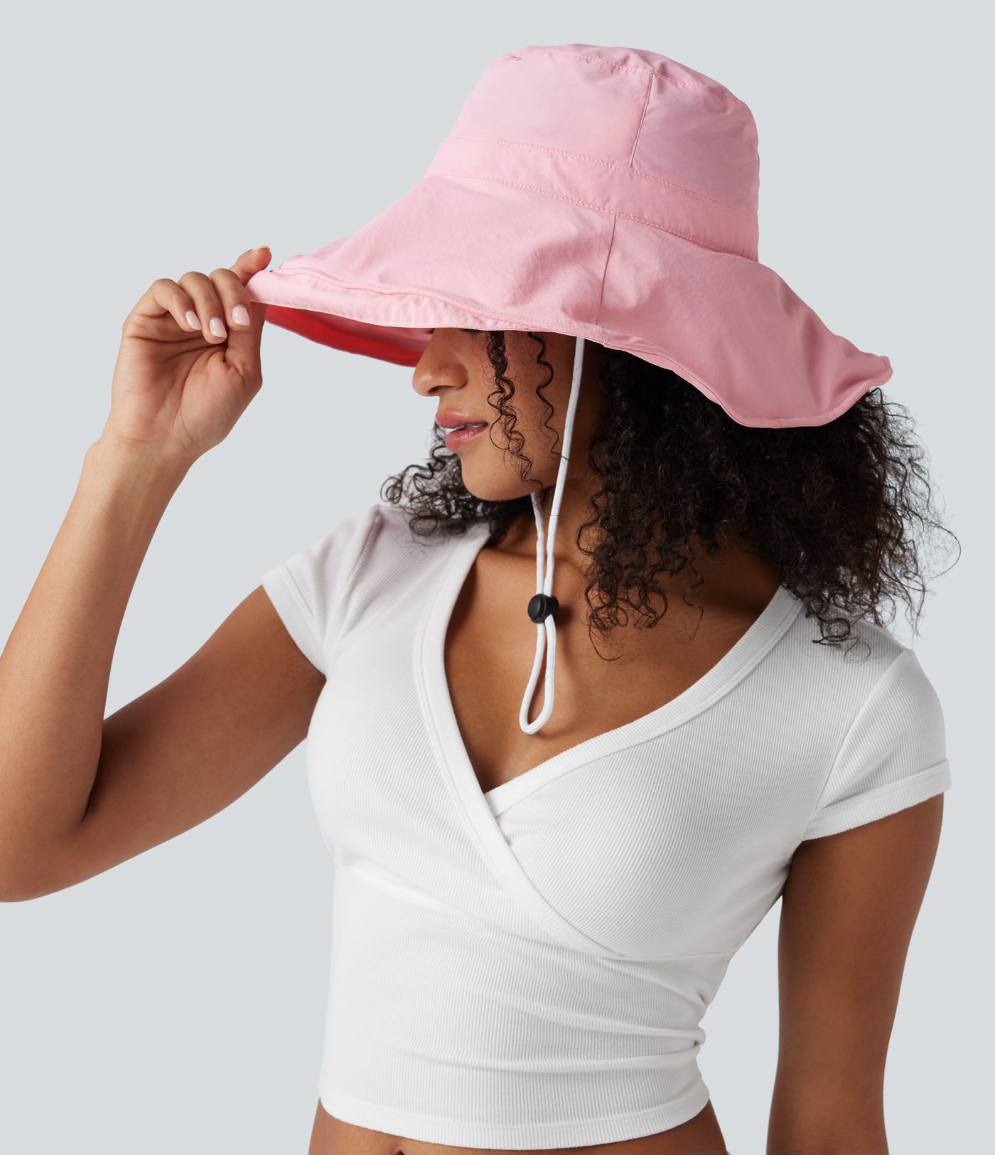 Wide Brim Adjustable Casual Sun Hat-UPF40+