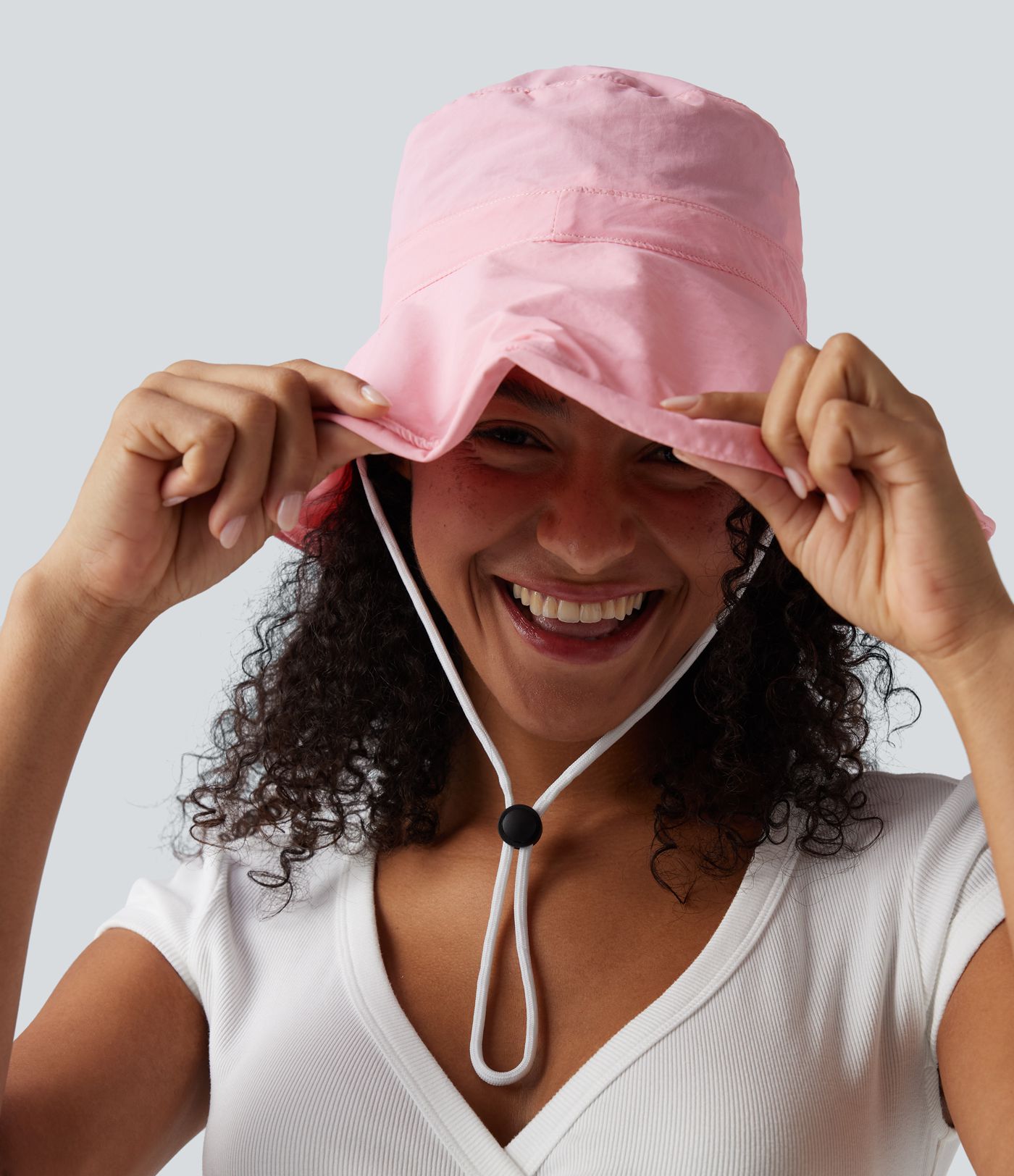 Wide Brim Adjustable Casual Sun Hat-UPF40+