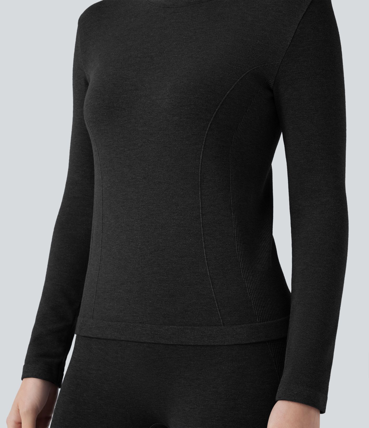 OneForm Seamless Flow Round Neck Long Sleeve Casual Warming Sports Top