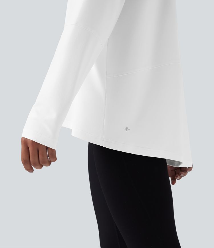 One-shoulder Long Sleeve Relaxed Yoga Sports Top