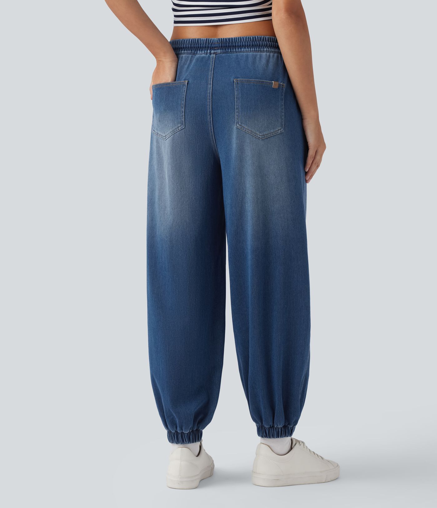 Halara Flex™ Mid Rise Drawstring Casual Sweatpants Jeans with Pockets