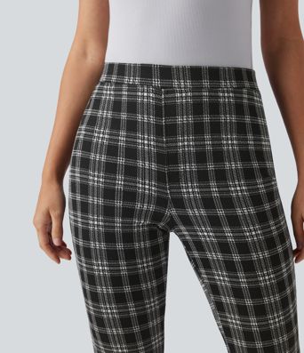 Halara Flex™ High Waisted Pocket Houndstooth Plaid Skinny Work Pants