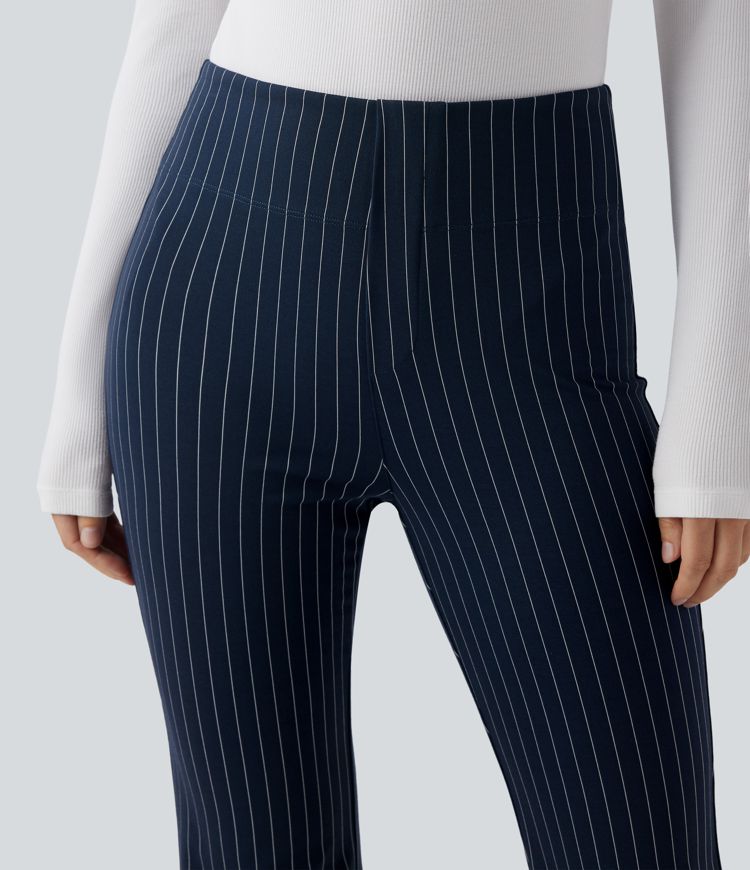 Halara Flex™ High Waisted Striped Work Flare Pants with Pockets