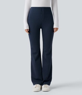 Halara Flex™ High Waisted Striped Work Flare Pants with Pockets
