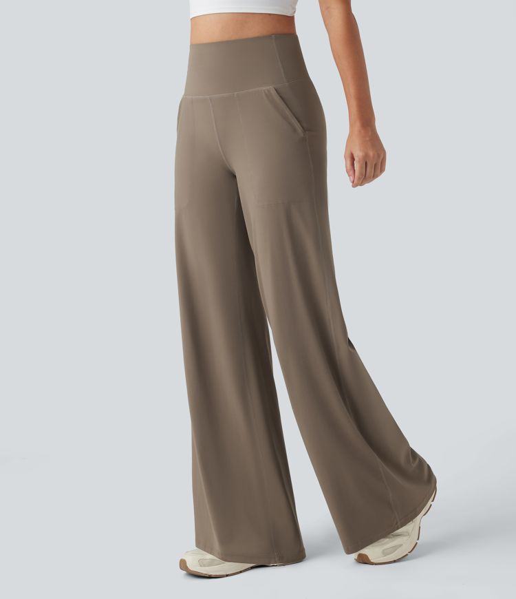 Halara UltraSculpt™ High Waisted Tummy Control Wide Leg Yoga Pants with Pockets