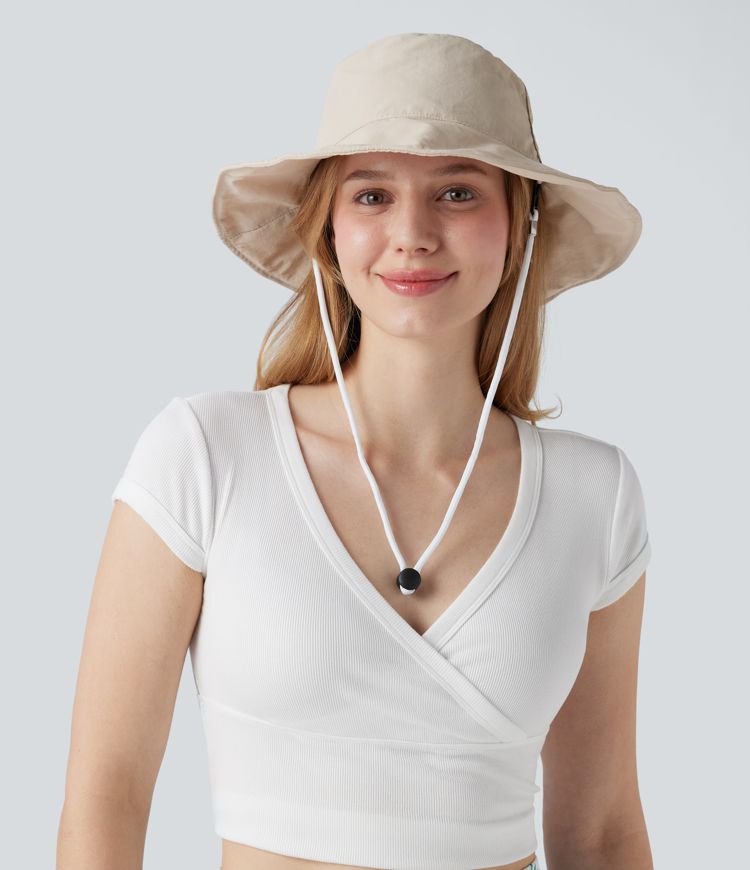 Wide Brim Adjustable Casual Sun Hat-UPF40+