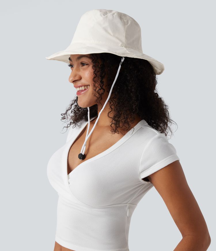 Wide Brim Adjustable Casual Sun Hat-UPF40+
