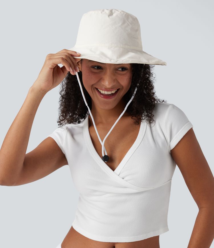 Wide Brim Adjustable Casual Sun Hat-UPF40+
