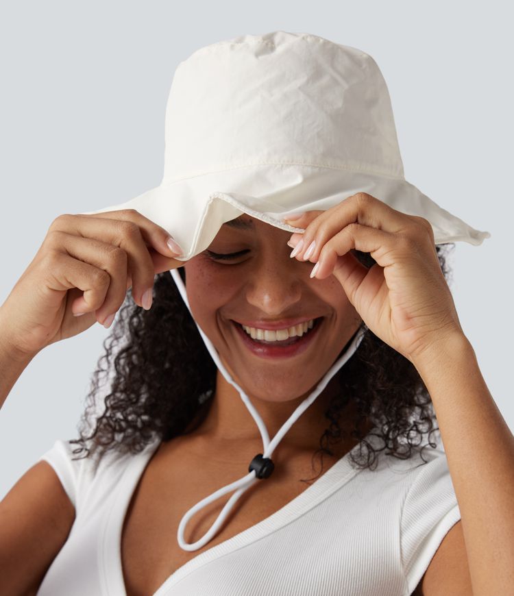 Wide Brim Adjustable Casual Sun Hat-UPF40+
