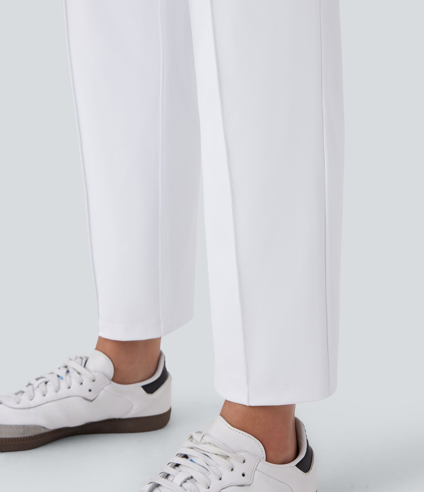 Mid High Waisted Quick Dry Golf Trousers with Pockets-Golf Tee-UPF40+