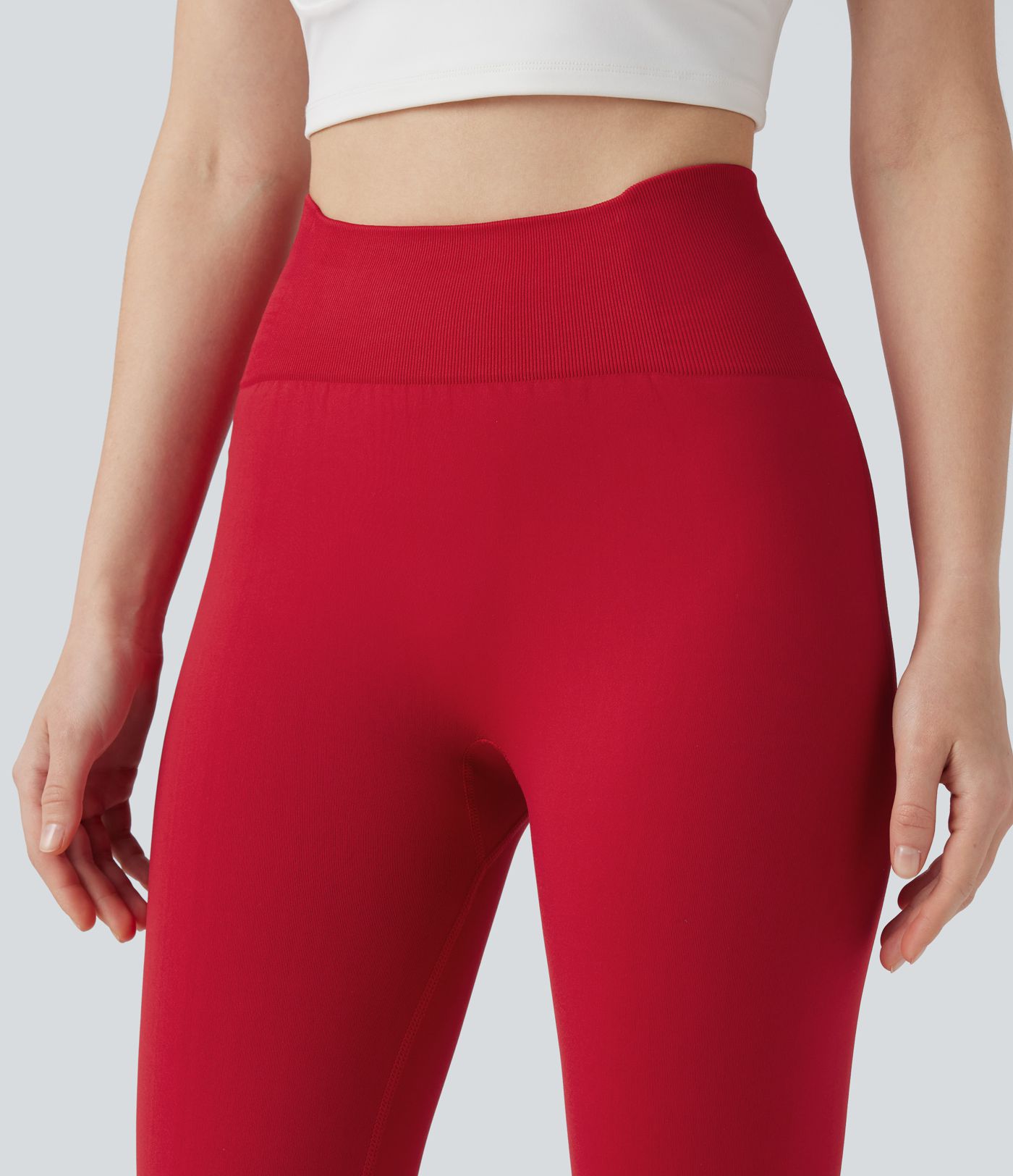 Nahtlose Flow High-Waist Yoga-Leggings mit Push-up-Effekt für den Po, 7/8-Länge