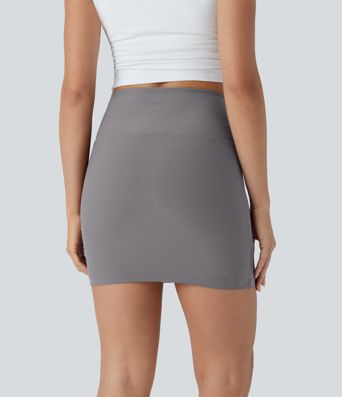 Patitoff™ Flow - Lässiger, figurbetonter 2-in-1 Minirock mit hohem Bund und Bauchkontrolle - tierhaarresistent