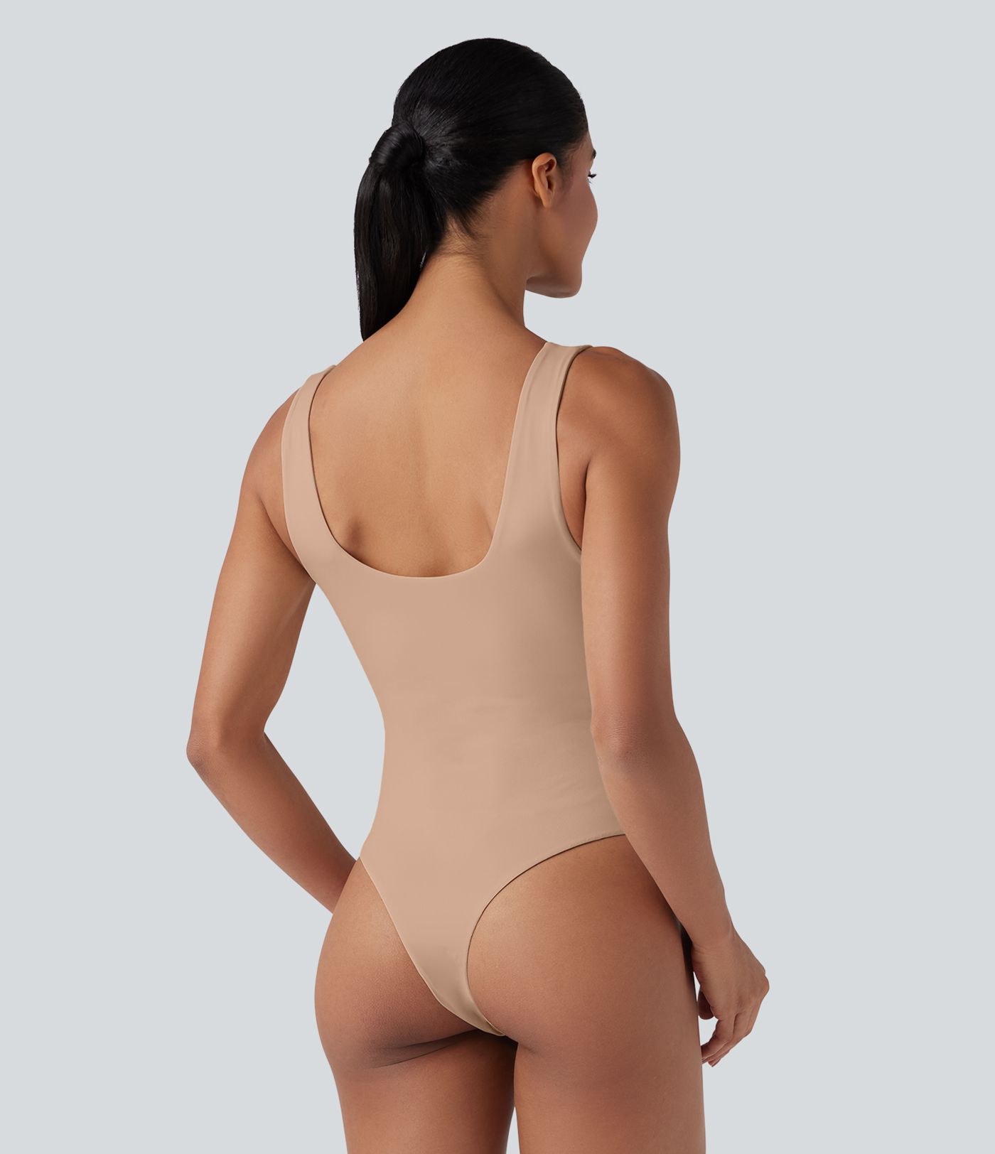 Body casual push-up ultra-extensible à col en U - Bonnet A/B