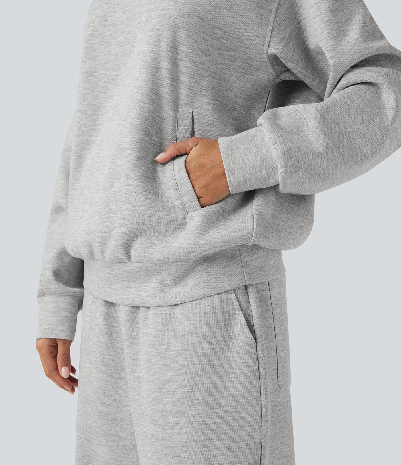 Hooded Long Sleeve Casual Sweatshirt with Pockets