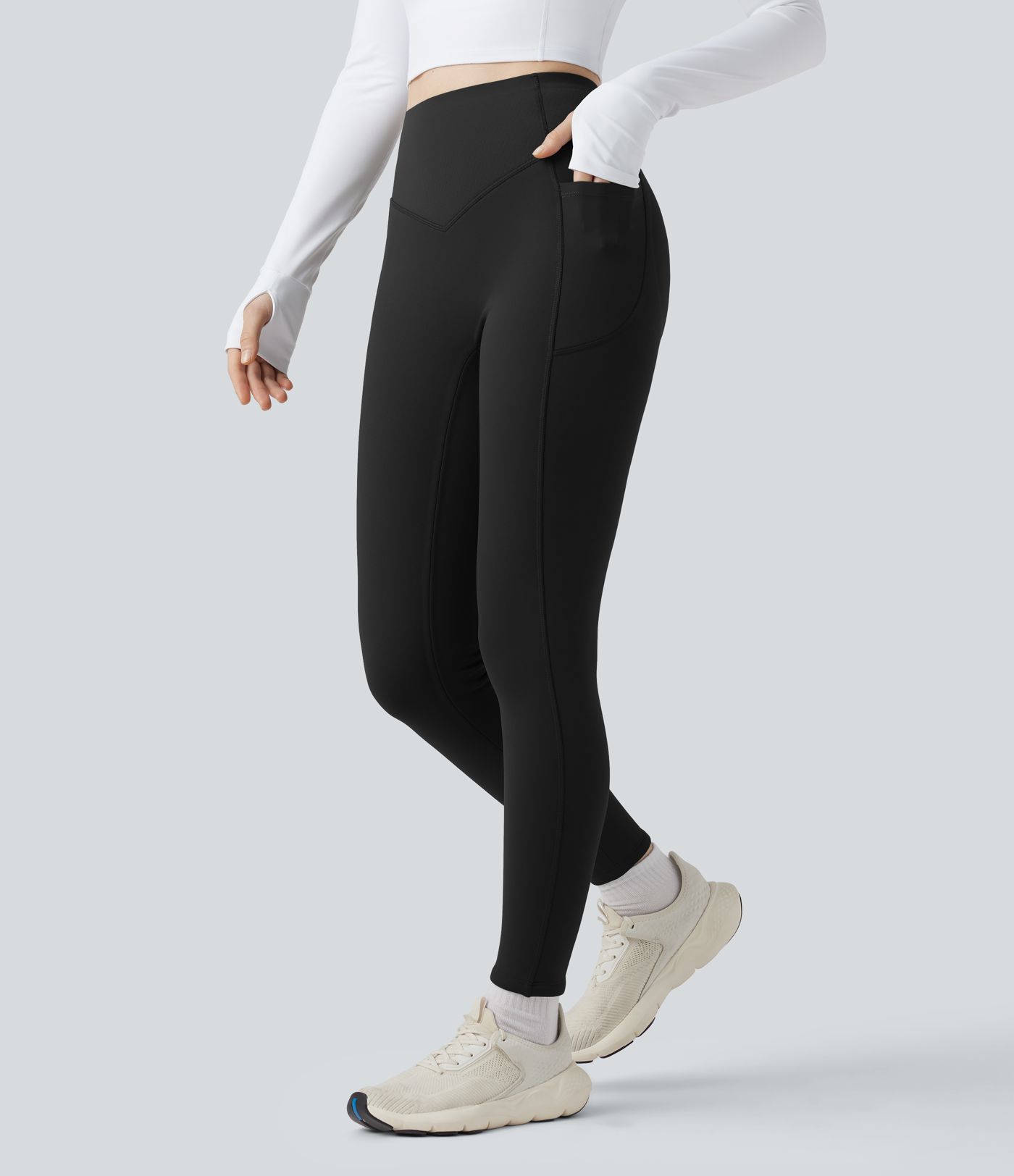 Halara UltraSculpt™ Extra Heat High Waisted Scrunch Butt Lifting Tummy Control Yoga Leggings with Pockets