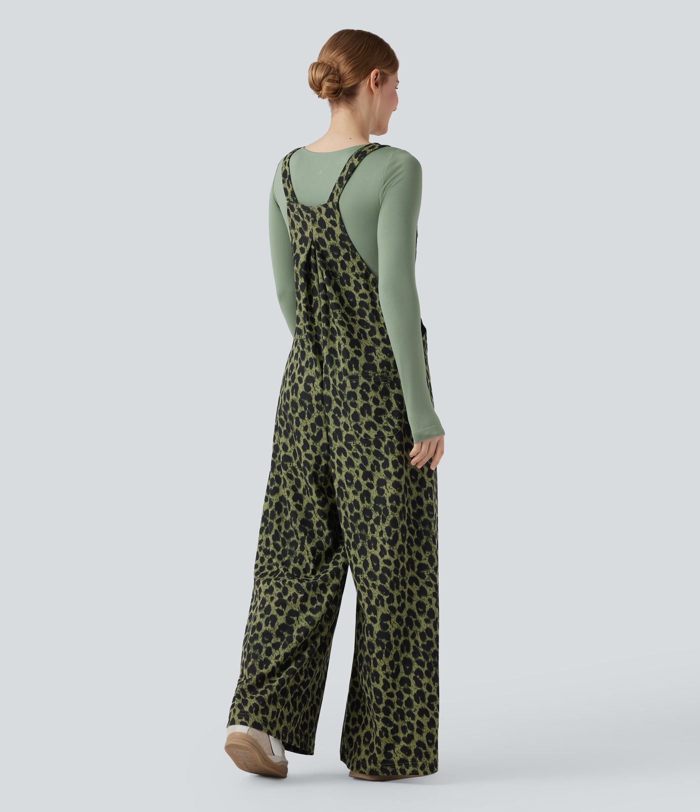 Lässiger Overall mit Seitentaschen und Waffelmuster