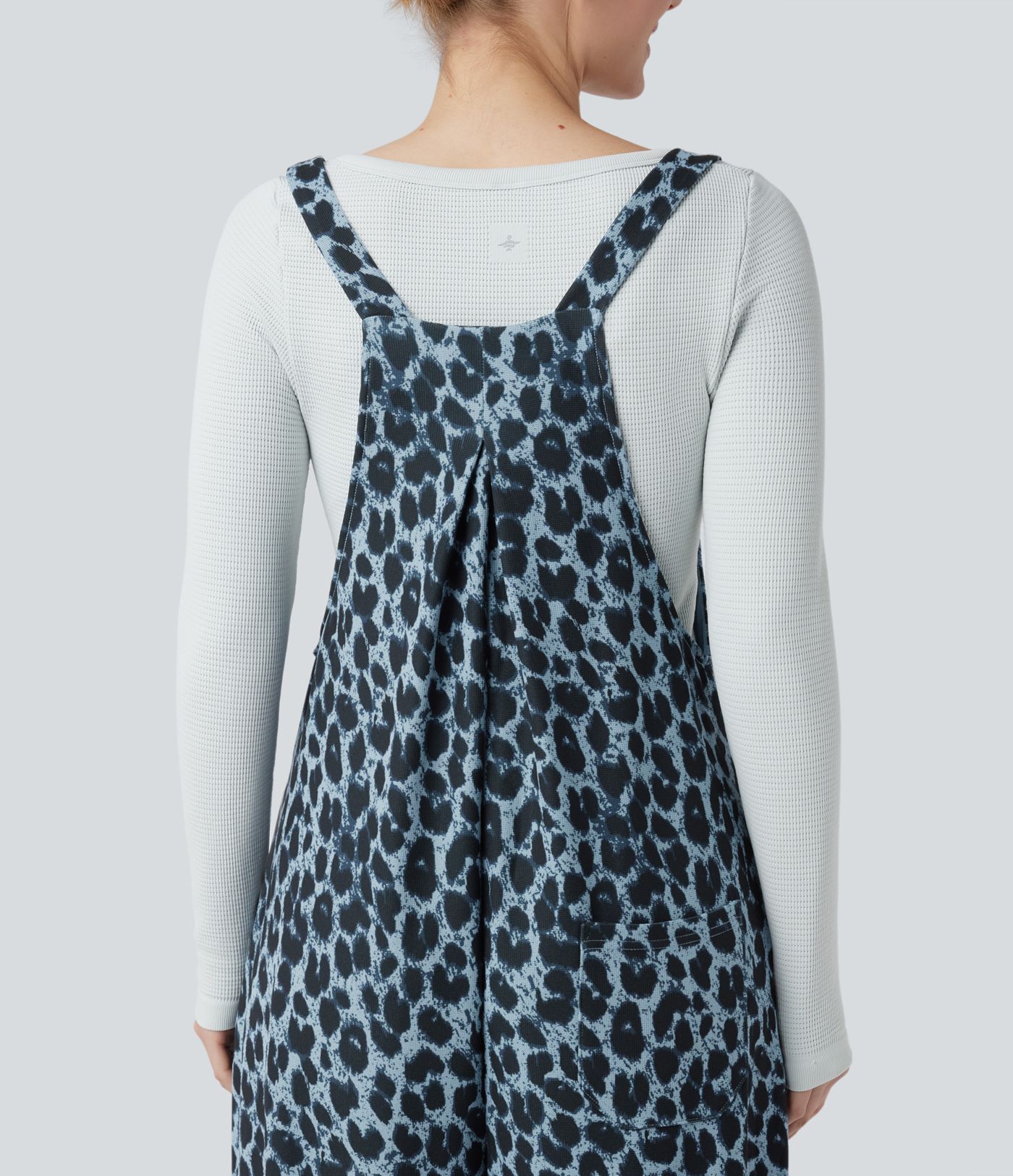 Lässiger Overall mit Seitentaschen und Waffelmuster