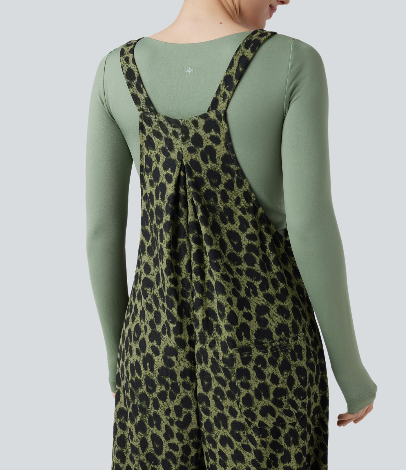 Lässiger Overall mit Seitentaschen und Waffelmuster