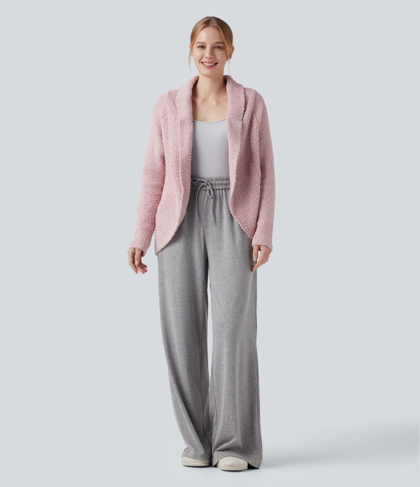 Shawl Collar Raglan Long Sleeve Casual Cardigan