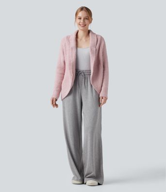 Shawl Collar Raglan Long Sleeve Casual Cardigan