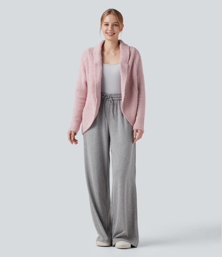 Shawl Collar Raglan Long Sleeve Casual Cardigan