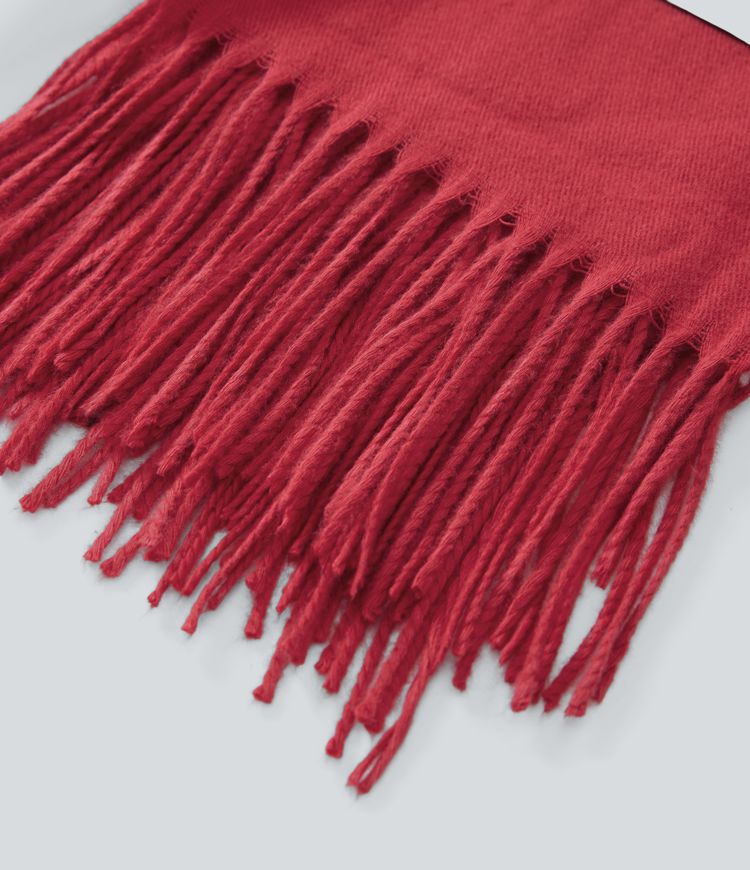 Knit Fringe Casual Scarf