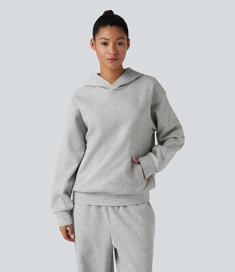 Hooded Long Sleeve Casual Sweatshirt with Pockets