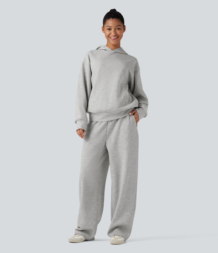 Hooded Long Sleeve Casual Sweatshirt with Pockets