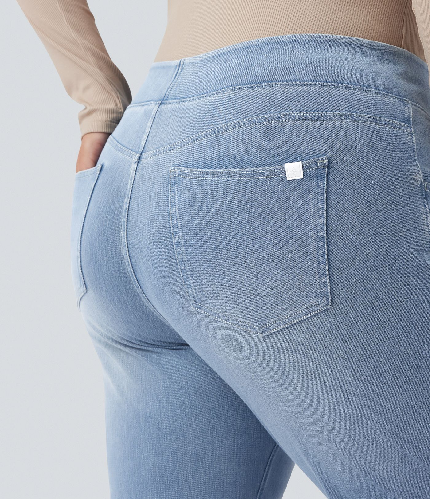 Halara Flex™ High Waisted Pockets Washed Denim Casual Bootcut Plus Size Women Straight Jeans