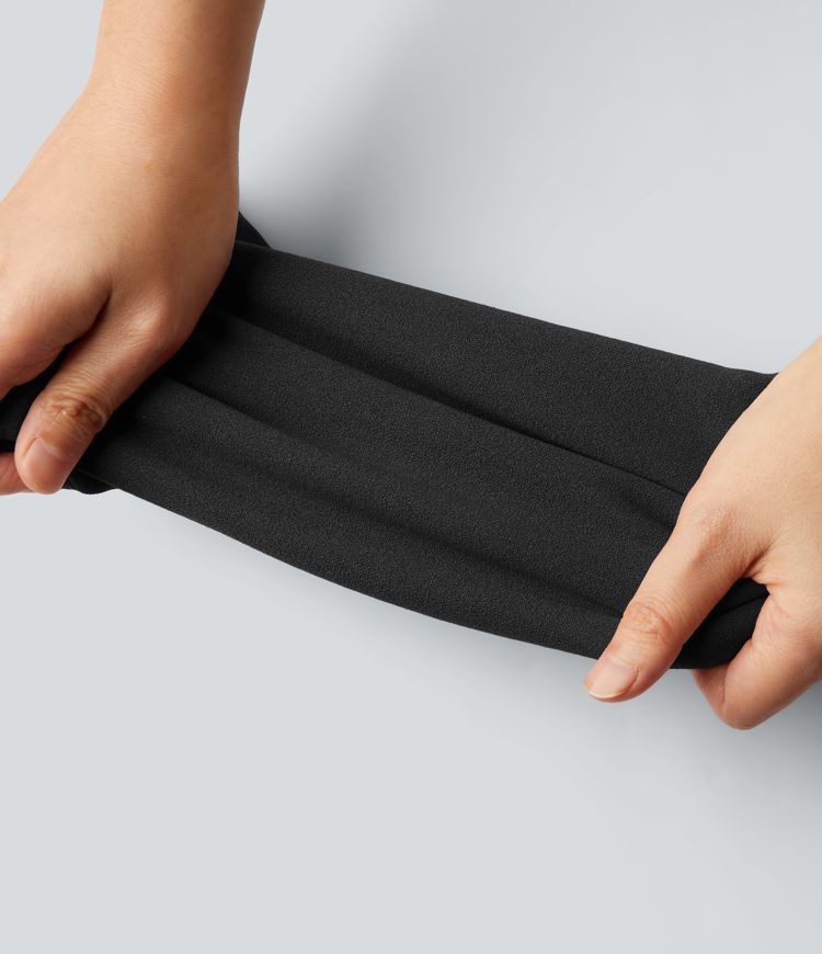 Robe mi-longue infroissable col V manches courtes avec poches