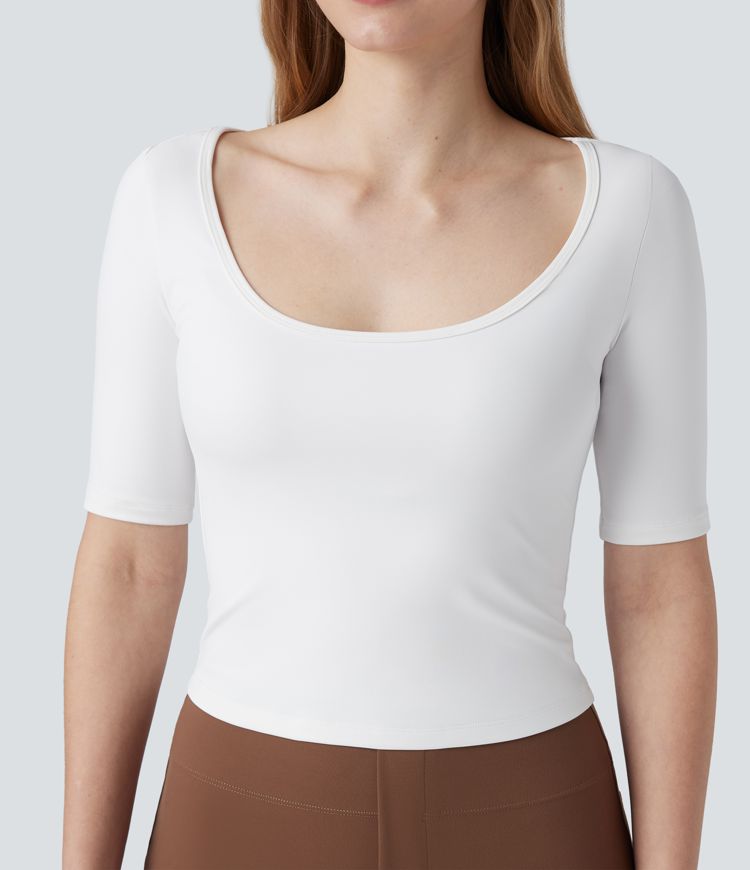 T-shirt de travail à col en V aérien SoftlyZero™ à manches courtes et toucher frais