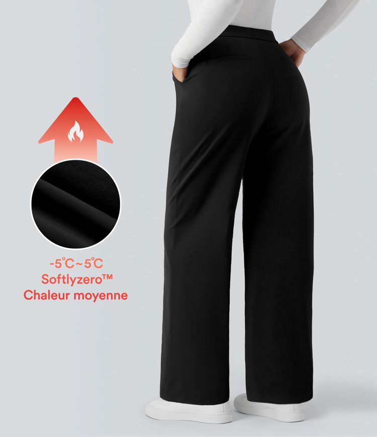 Pantalon de travail thermique doux taille haute à coupe droite avec poches SoftlyZero™
