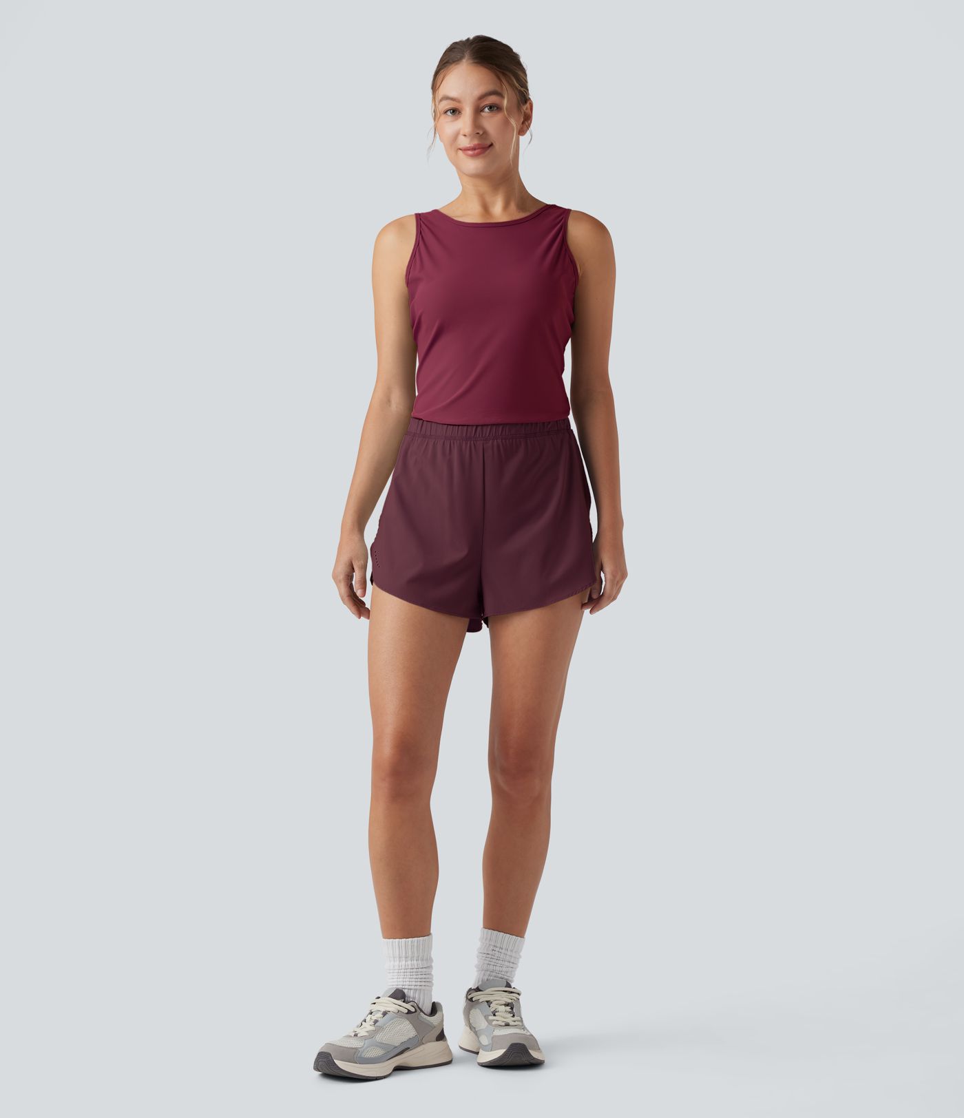 Reflective 2-in-1 Quick Dry Running Romper with Pockets-Easy Peezy Edition-UPF50+