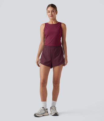Reflective 2-in-1 Quick Dry Running Romper with Pockets-Easy Peezy Edition-UPF50+