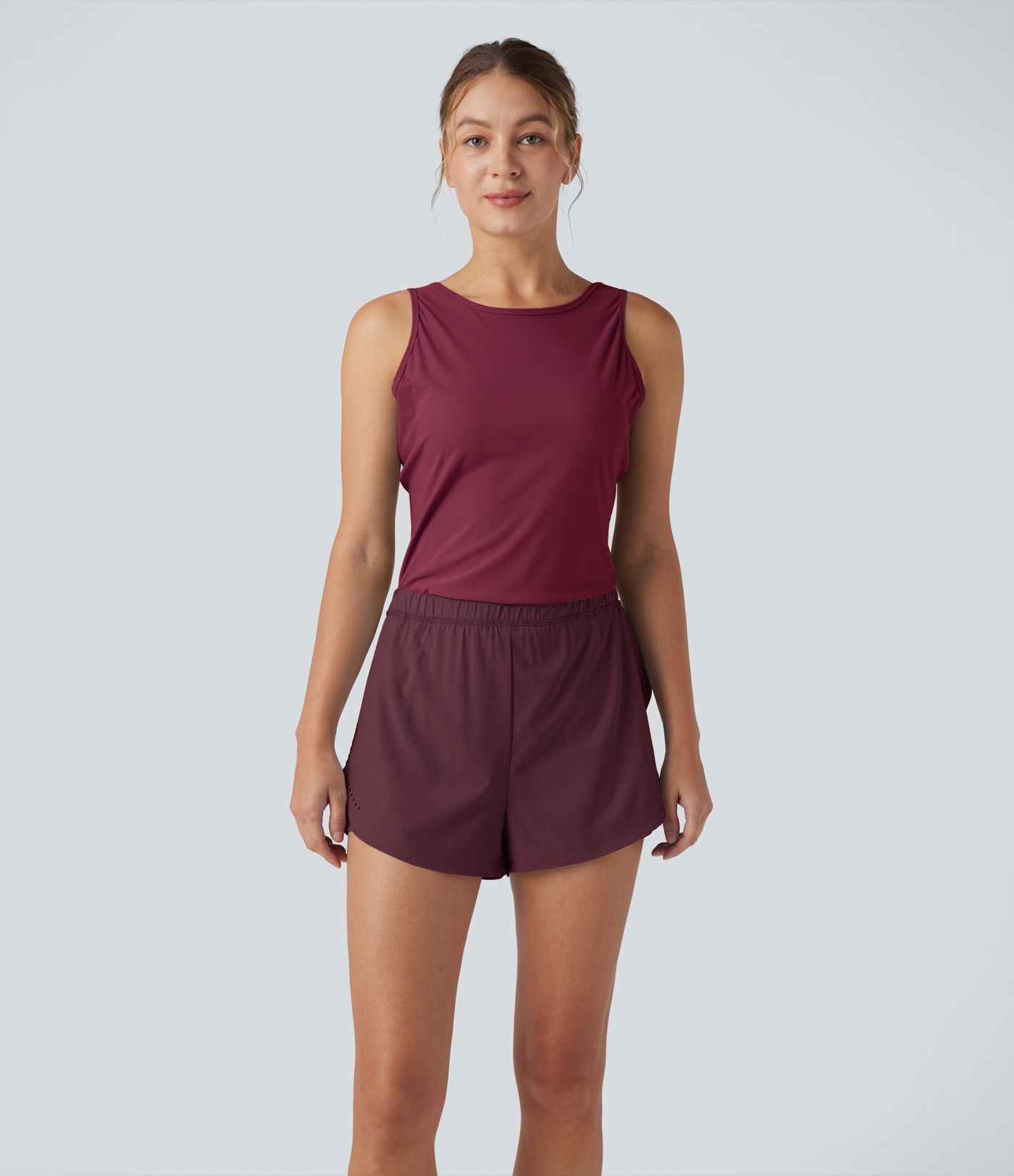 Reflective 2-in-1 Quick Dry Running Romper with Pockets-Easy Peezy Edition-UPF50+