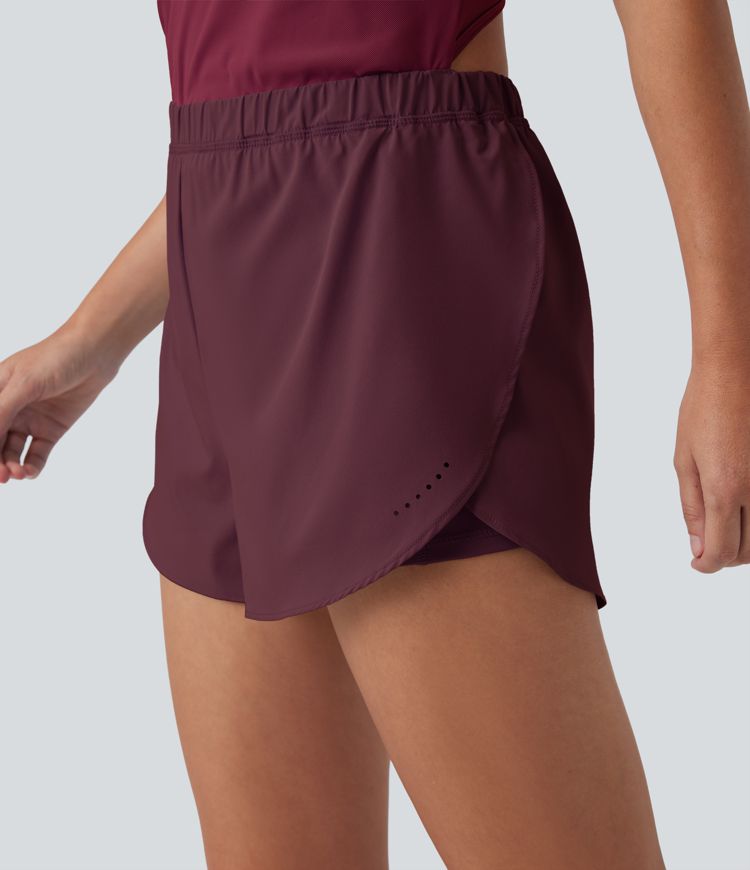 Reflective 2-in-1 Quick Dry Running Romper with Pockets-Easy Peezy Edition-UPF50+