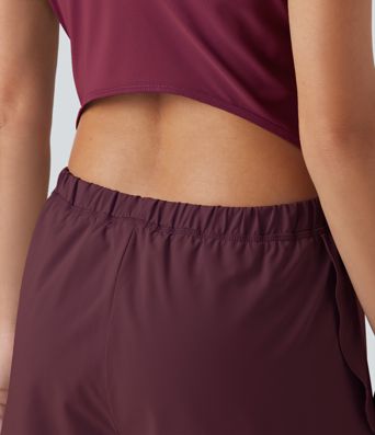 Reflective 2-in-1 Quick Dry Running Romper with Pockets-Easy Peezy Edition-UPF50+