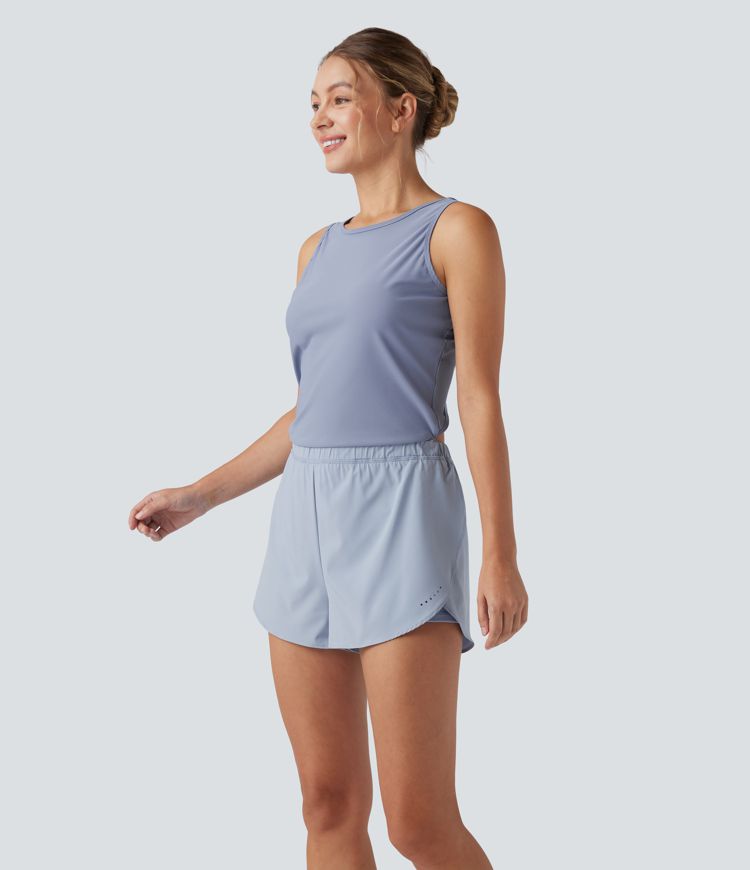 Reflektierender 2-in-1 Schnelltrocknender Laufoverall mit Taschen-Easy Peezy Edition-UPF50+