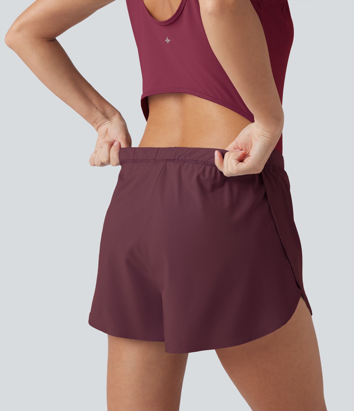 Reflective 2-in-1 Quick Dry Running Romper with Pockets-Easy Peezy Edition-UPF50+