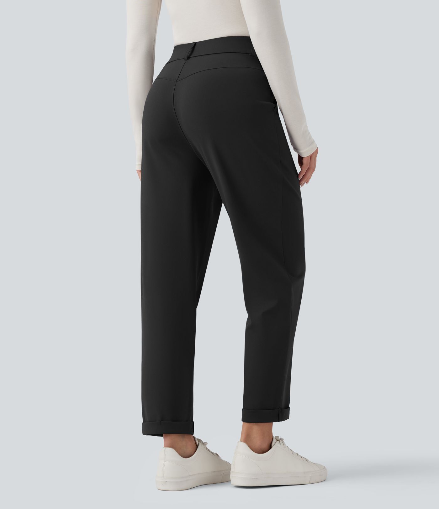 Patitoff™ 2.0 Pet Hair Resistant High Waisted Tapered Casual Pants with Pockets