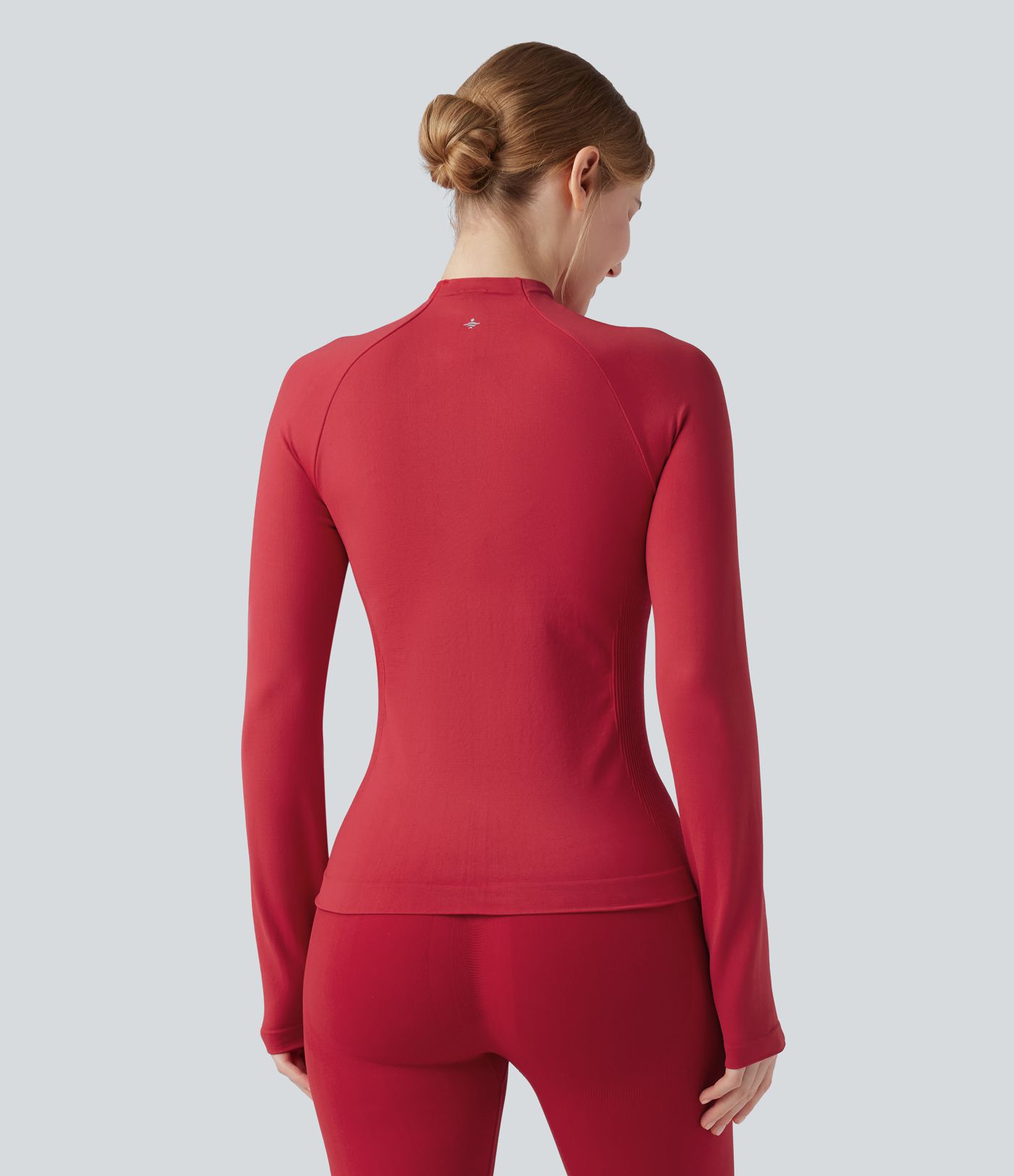 OneForm Seamless Flow Long Sleeve Zipper Ruched Yoga Jacket
