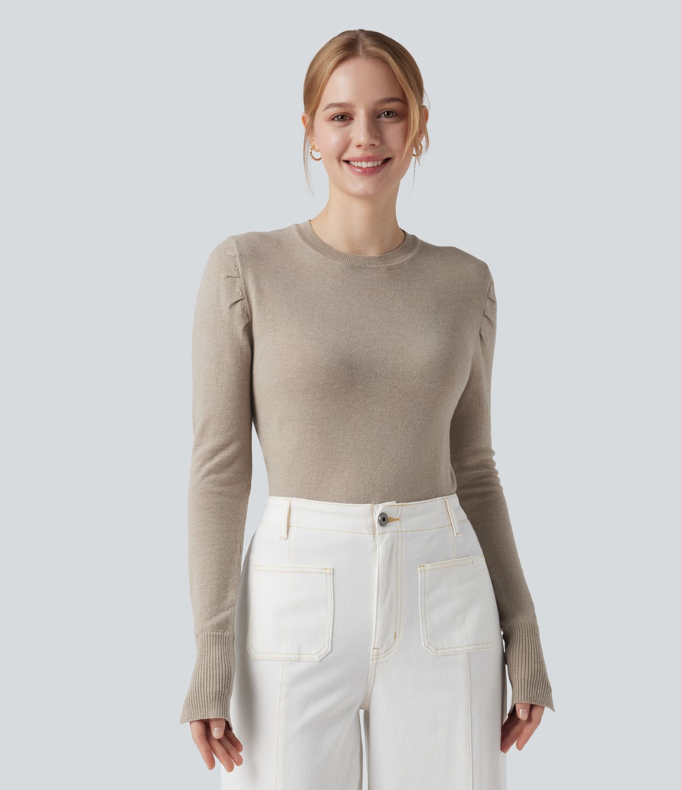 Pull de travail à col rond et manches longues