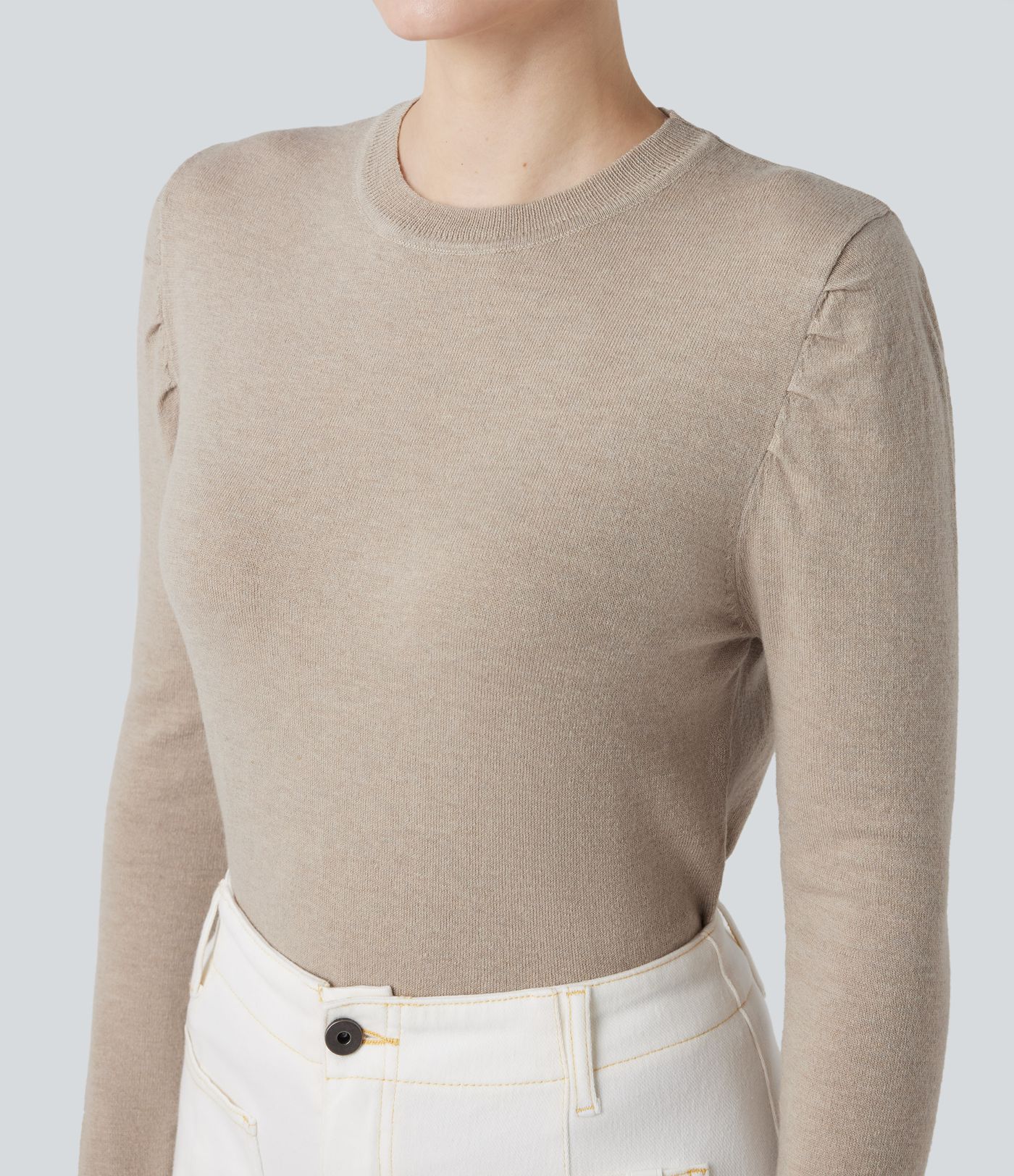 Pull de travail à col rond et manches longues