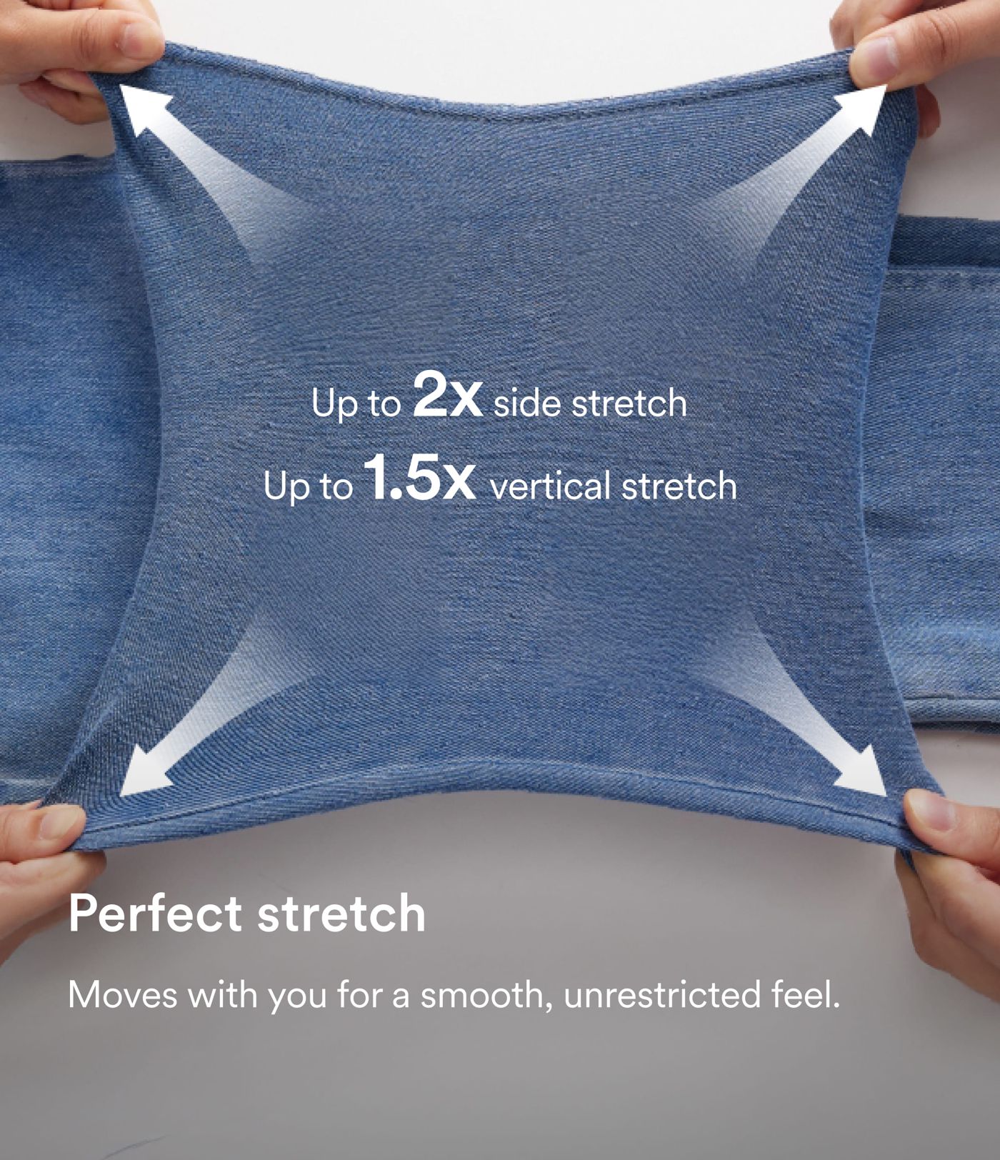 Jean décontracté lavé à jambes larges, taille haute avec poches, ourlet roulé Halara Flex™