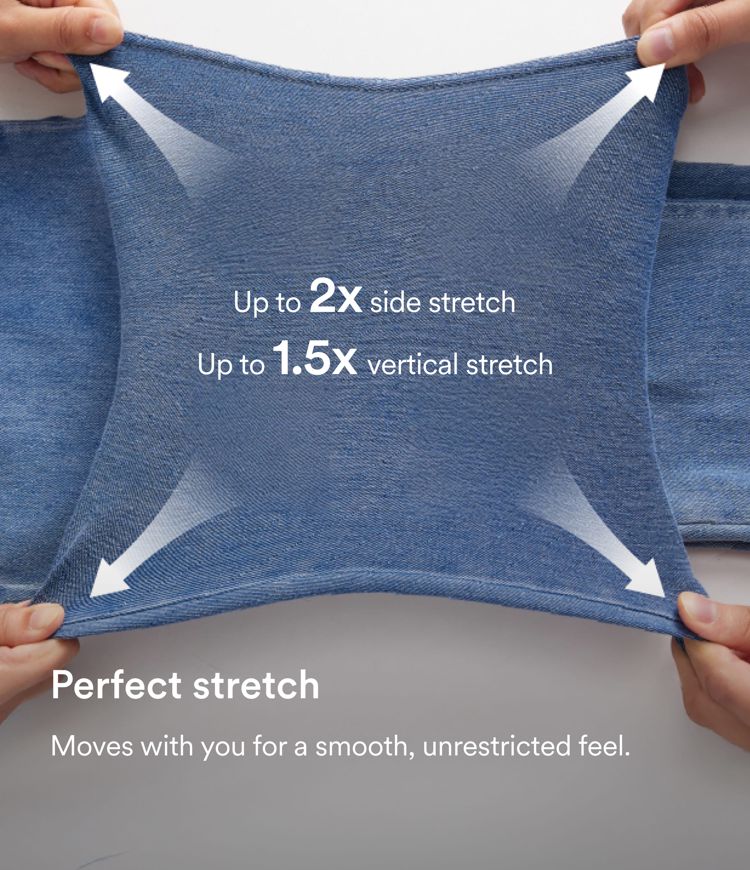 Jean décontracté lavé à jambes larges, taille haute avec poches, ourlet roulé Halara Flex™