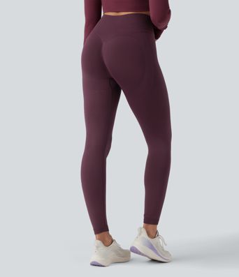 OneForm Seamless Flow Crossover High Waisted Scrunch Yoga 7/8 Leggings OneForm Seamless Flow Crossover High Waisted Scrunch Yoga 7/8 Leggings