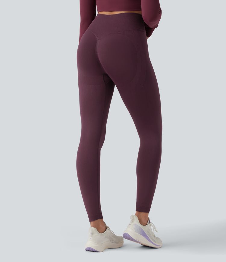 OneForm Seamless Flow Crossover High Waisted Scrunch Yoga 7/8 Leggings OneForm Seamless Flow Crossover High Waisted Scrunch Yoga 7/8 Leggings