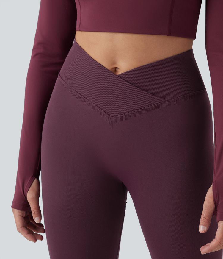 OneForm Seamless Flow Crossover High Waisted Scrunch Yoga 7/8 Leggings OneForm Seamless Flow Crossover High Waisted Scrunch Yoga 7/8 Leggings