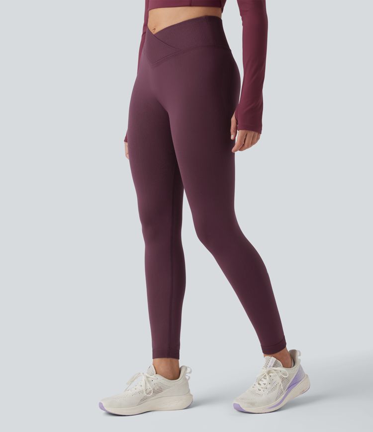 OneForm Seamless Flow Crossover High Waisted Scrunch Yoga 7/8 Leggings OneForm Seamless Flow Crossover High Waisted Scrunch Yoga 7/8 Leggings